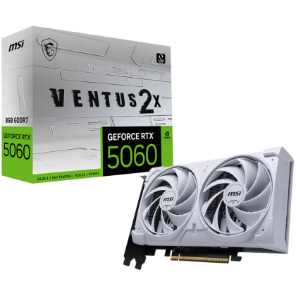 Видео карта MSI GeForce RTX 5060 8G VENTUS 2X WHITE, 8GB GDDR7, 128-bit, 3x DP, HDMI
