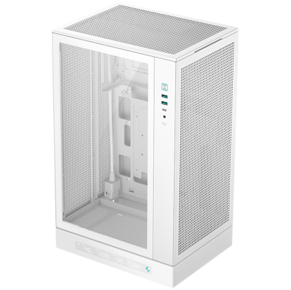 DeepCool CH270 DIGITAL WH, Mini Tower, Mini-ITX/Micro-ATX, 2xUSB3.0, 1xType-C Gen 2, 1xAudio/Mic, Mesh Panel, White, R-CH270-WHNDM0-G-1, 2Y