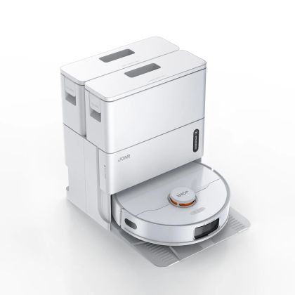 Прахосмукачка робот JONR T5 PRO GEN 2, LiDAR, Wi-Fi, до 150 минути работа, Бял