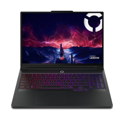 Лаптоп LENOVO Legion Pro 7 16AFR10H, 16" WQXGA (2560x1600) OLED 240Hz, AMD Ryzen™ 9 9955HX3D (2.5GHz up to 5.4GHz, 16 ядра), NVIDIA GeForce RTX 5080 16GB GDDR7, 64GB DDR5, 2TB SSD M.2, RGB Backlit, no OS, Eclipse Black - 83RU002HBM