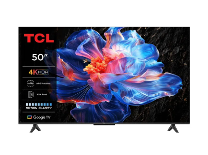 Телевизор 50" TCL 50P6K, 4K UHD LED, SmartTV, Google TV, 60Hz, WiFi 5, Black