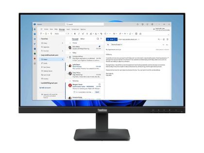 Монитор LENOVO ThinkVision S24-4e, 23.8" IPS, FullHD (1920x1080) 100Hz, 16:9, 4ms, 250 cd/m2, 1300:1, HDMI, VGA, Raven Black - 64B5KAT1EU