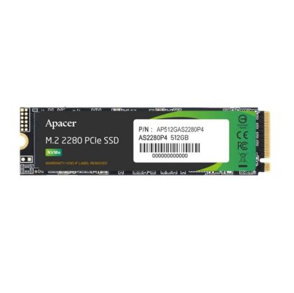 SSD 512GB APACER AS2280P4 (AP512GAS2280P4-1), M.2 2280, PCIe Gen3 x4, 3D TLC