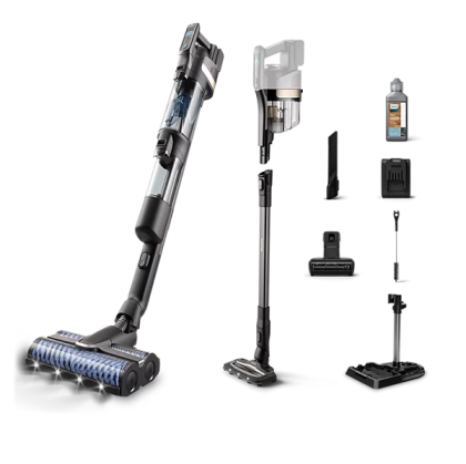 Безкабелна прахосмукачка PHILIPS XW9463/11 Series 9000, за сухо и мокро, PowerCyclone Aqua, До 55 мин. време на работа, Наситено черно 