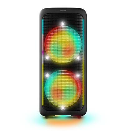 Парти колона PHILIPS TAX5000E/10, 200W макс. (100W RMS), Bass+, Bluetooth® Auracast™, TWS, Светлинно шоу, Сменяема батерия