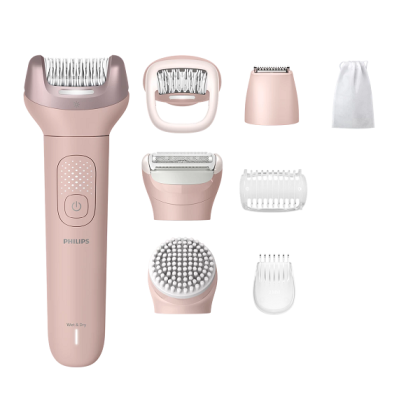 PHILIPS Epilator Series 9000 2 speed setting wet and dry use up to 60 min cordless use