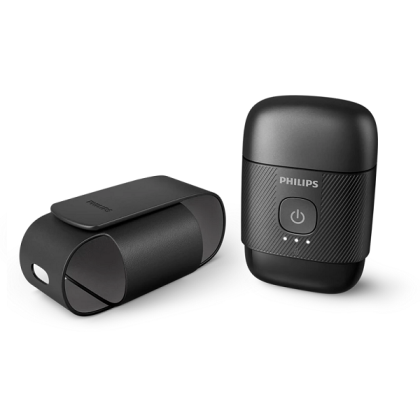 PHILIPS Compact Shaver series 500 wetANDdry SteelPrecision blades travel case