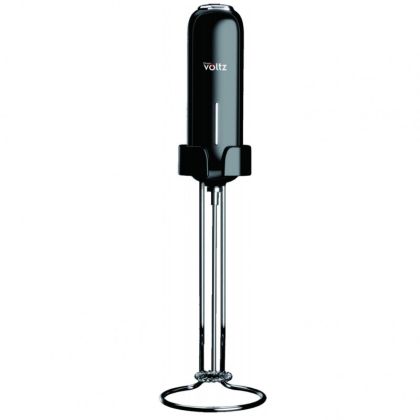 Мини миксер за фрапе и мляко Oliver Voltz OV51163G, 0.5W, Поставка, 2xAA, Черен