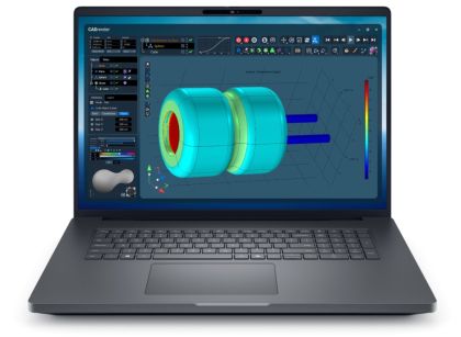 Лаптоп Dell Pro Max 18 Plus MB18250, Intel Ultra 7 265HX, vPro (13TOPS NPU, 20 cores, up to 5.30 GHz), 18" QHD+ (2560x1600) 500 nits, 32GB: 2x16GB 6400 MTs DDR5, 1TB SSD, NVIDIA RTX PRO 2000 8GB GDDR7, 8MP IR Cam and Mic, Wi-Fi 7, FPR, Backlit Kb, Win11 P