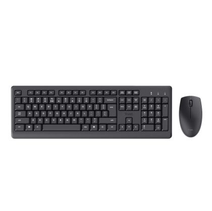 Безжичен комплект TRUST Primo Wireless keyboard & mouse set, Wireless, USB, US layout, Black