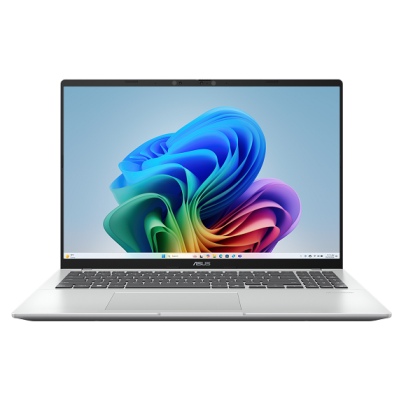 Лаптоп ASUS Vivobook 16 X1607QA-MB006W, 16" WUXGA (1920x1200) IPS, Snapdragon® X X1-26-100 (30M Cache, up to 3.0 GHz, 8 ядра), 16GB LPDDR5X, 512GB SSD M.2, Windows 11 Home, Cool Silver - 90NB15Z2-M006F0