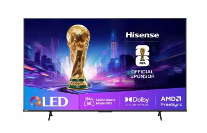 Телевизор Hisense 85" E7Q Pro, 4K Ultra HD 3840x2160, QLED, Quantum Dot, 144Hz, HDR 10+ adaptive, HLG, Dolby Vision, Hi-Concerto,Dolby Vision Atmos, Smart TV, WiFi 5GHz, WiFi Direct,Light Sensor, BT, Anyview Cast, 4xHDMI, 2xUSB, LAN, CI+, DVB-T2/C/S2, Bla