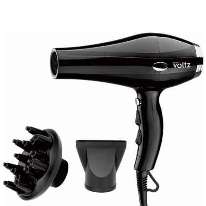 Сешоар с дифузер Oliver Voltz OV51100TD, 2000W, 3 степени на темп, 2 скорости, Черен