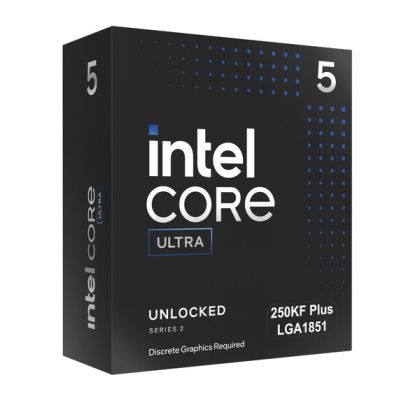 Процесор INTEL Core Ultra 5 250KF Plus (30M Cache, 4.20 GHz up to 5.30 GHz, 18 ядра, LGA1851) Box