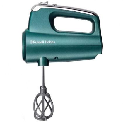 Ръчен миксер Russell Hobbs Swirl 25891-56, 350W, 5 скорости, Турбо, Бутон за приставки, High Performance Helix Beater, Без BPA, Тюркоаз