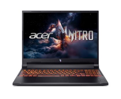 Лаптоп Acer Nitro V16, Intel  Core 9 270H(14C/20T, up to 5.80 GHz, 24MB),16" WQXGA (2560X1600) IPS 180Hz, 16GB, 1000GB SSD, RTX 5070 8GB GDDR7 , WiFi 6, BT.5.2, HD Cam, Micro SD card, KB Backlit, Linux , Black+Acer 15.6" Nitro Gaming Backpack Black/Red