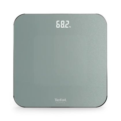 Везна Tefal PP1903V0 Classic 3 Euclyptus Metal, glass platform (31x31cm, 5mm), 180Kg / 100g, display (75x25), back light display, 3 x AAA battery included