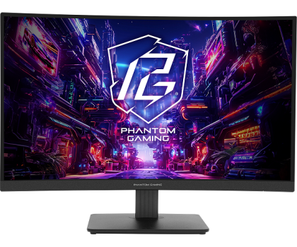 Монитор ASROCK PG27QRT1B, 27.0" VA Curved 1500R, QHD (2560x1440) 180Hz, 16:9, 1ms, 300 cd/m2, 5000:1, AMD FreeSync, Speaker 2x2W, 2xHDMI, DP, Black