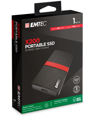 EMTEC EXT SSD X200 1T /USB-C