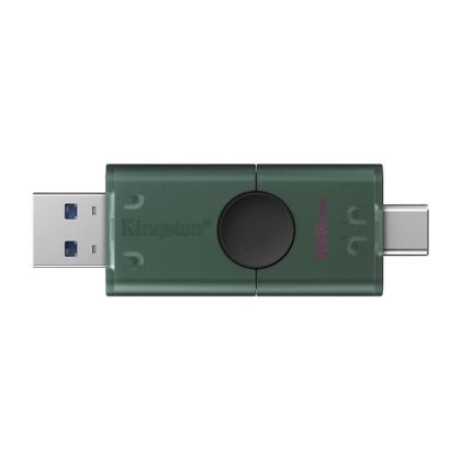 USB памет 128GB KINGSTON DataTraveler Duo G2, USB Type-A + USB Type-C 3.2 Gen 1, Black/Green - DTDEG2/128GB