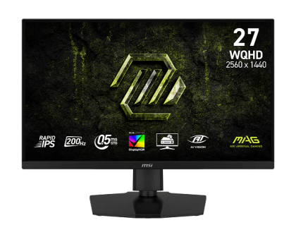 Монитор MSI MAG 274QPF E20, 27" Rapid IPS, WQHD (2560x1440) 200Hz, 16:9, 0.5ms, 300cd/m2, 1000:1, AMD FreeSync™ Premium, NVIDIA G-SYNC, 2xHDMI, DP, 1x USB Type-C, Black