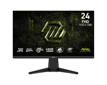 Монитор MSI MAG 245F X24, 23.8" Rapid IPS, Full HD (1920x1080) 240Hz, 16:9, 0.5ms, 300cd/m2, 1000:1, AMD FreeSync™ Premium, DP, 2xHDMI, Black