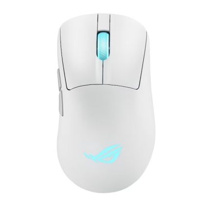 Мишка Asus ROG Keris II Origin Wireless Gaming Mouse, 65g Lightweight, Ergonomic, Push-Fit Switch Socket, 42K Optical Sensor, ROG Micro Switch II, ROG Omni Receiver, 5 Programmable Buttons, Moonlight Whit