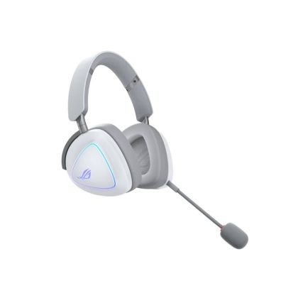 Слушалки Asus ROG Delta II Wireless Gaming Headset ( BT, ROG SpeedNova 2.4GHz, 3.5mm, 50mm Titanium-Plated Drivers, 10mm Super-Wideband Mic, 110HR, DualFlow Audio, For PC, Switch, PS5, Xbox)- Moonlight White