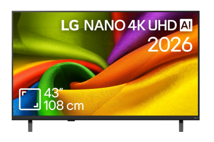 Телевизор 43" LG 43NU8E0B3LA, 4K UHD LED, SmartTV, webOS 26, 60Hz, WiFi, Black