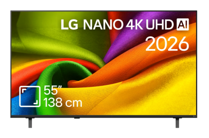 Телевизор 65" LG 65NU8E0B3LA, 4K UHD LED, SmartTV, webOS 26, 60Hz, WiFi, Black