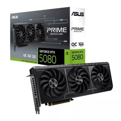 Видео карта ASUS PRIME GeForce RTX 5080 16GB GDDR7 OC Edition, 16GB GDDR7, 256-bit, HDMI, 3xDP - 90YV0LX0-M0NA00