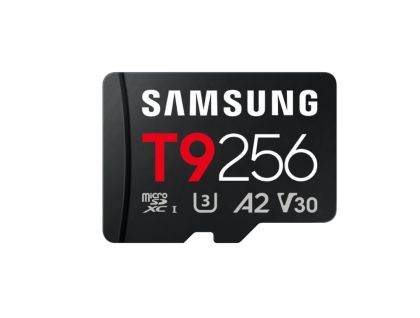 MicroSD памет 256GB SAMSUNG T9, microSDXC, Class 10 UHS-I U3 V30 A2, up to 200MB/s