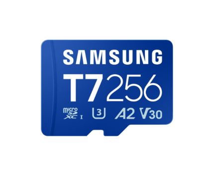 MicroSD памет 256GB SAMSUNG T7, microSDXC, Class 10 UHS-I U3 V30 A2, up to 170MB/s