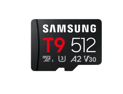 MicroSD памет 512GB SAMSUNG T9, microSDXC, Class 10 UHS-I U3 V30 A2, up to 200MB/s