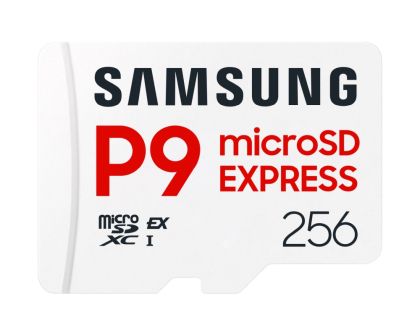 Памет Samsung 256GB micro SD Card P9 Express UHS-I Read 65K IOPS, UHS-I 2K IOPS - Write 52K IOPS, UHS-I 2K IOPS Class 10 U3 V30 A1