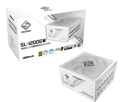 Захранване ASROCK Steel Legend SL-1200GW, 1200W, 80 Plus GOLD, Fully Modular, White