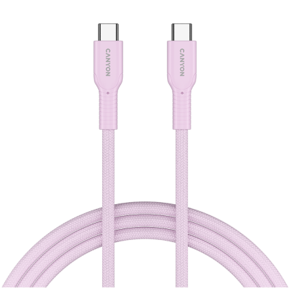 CANYON cable OnWire 60CL C-C 60W COLOR Braided 1m Pink