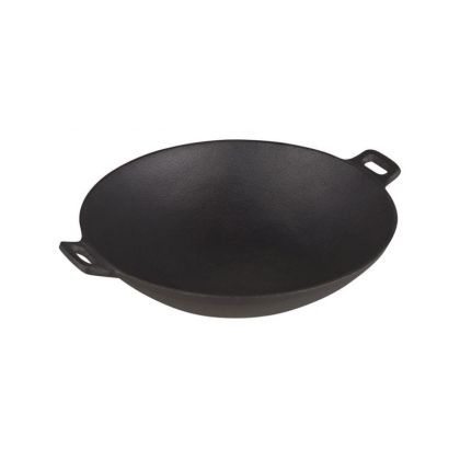 Чугунен уок тиган Kinghoff KH 1109, 31 см, Индукция, Черен