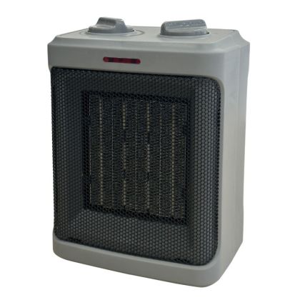 Керамична вентилаторна печка Oliver Voltz OV51970H, 1500W, 3 режима, 2 темп. настройки, Термостат, Защита при преобръщане, Сив