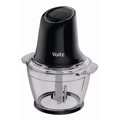 Чопър Oliver Voltz Daisy OV51111W, 600W, 1 литър, Двоен стоманен нож, Стъклена купа, Черен