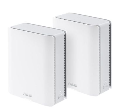 Меш система Asus Mesh WiFi system, ZenWiFi BT8 2PK, BE14000, Tri-Band, up to 540m2, Tri-Core 1.8GHz CPU, 128MB/1GB Flash/RAM, 2.5G dual-port, Smart Home Master SSIDs, AiProtection Pro, Adaptive QoS, VPN server/client, IPTV, OFDMA, AiMesh,White