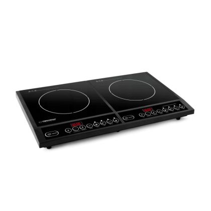Индукционен котлон двоен Esperanza EKH008, 2x2000W, 270℃, 4 функции, Кристална плоча, Черен