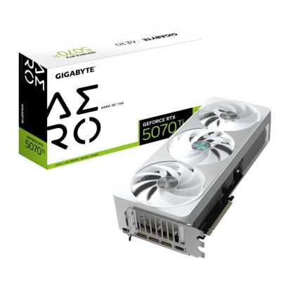 Видео карта GIGABYTE GeForce RTX 5070 Ti AERO OC 16G, 16GB GDDR7, 256 bit, HDMI, 3xDP