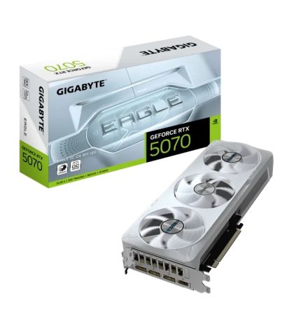 Видео карта GIGABYTE GeForce RTX 5070 EAGLE OC ICE SFF 12G, 12GB GDDR7, 192 bit, HDMI, 3xDP