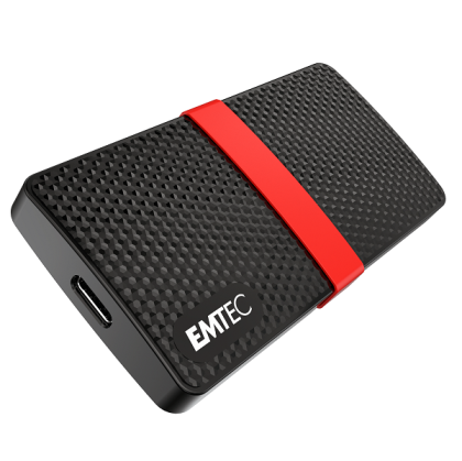 Външно SSD 1TB EMTEC X200 Power Plus (ECSSD1TX200), USB-C 3.2 Gen 1 (5Gbps), Black