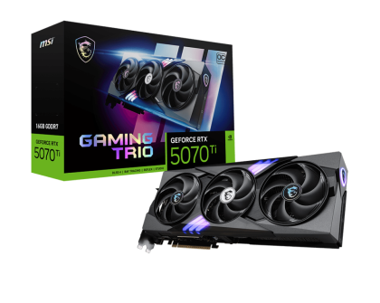 Видео карта MSI GeForce RTX 5070 Ti 16G GAMING TRIO OC, 16GB GDDR7, 256-bit, HDMI, 3xDP