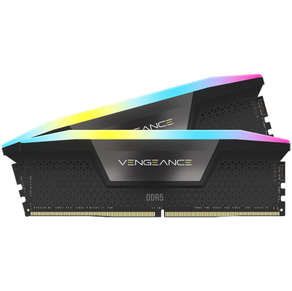 Памет CORSAIR 48GB DDR5 6000MHz (2x24GB) VENGEANCE RGB DDR5 Black