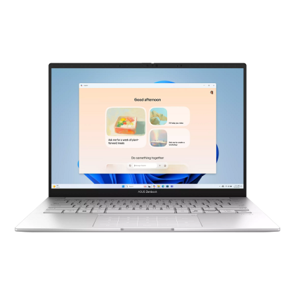 Лаптоп ASUS Zenbook 14 OLED (UX3405) UX3405CA-ST787X, 14.0" 3K (2880x1800) OLED, Intel® Core™ Ultra 9 285H (2.9GHz up to 5.4GHz, 16 ядра), 32GB LPDDR5X, 1TB SSD М.2, Windows 11 Pro, Silver