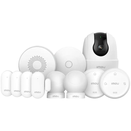 Комплект за домашна аларма Imou Alarm Kit 3, 1-ZG2 gateway, 2-Motion sensor ZP1, 4-door window sensors ZD1, 1-Alarm Siren ZR1, 2-Remote control ZB1, 1-RANGER 2C 3MP