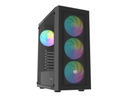 Кутия за компютър Fury PC Case Shobo SH8 ARGB Midi Tower, Window, Black
